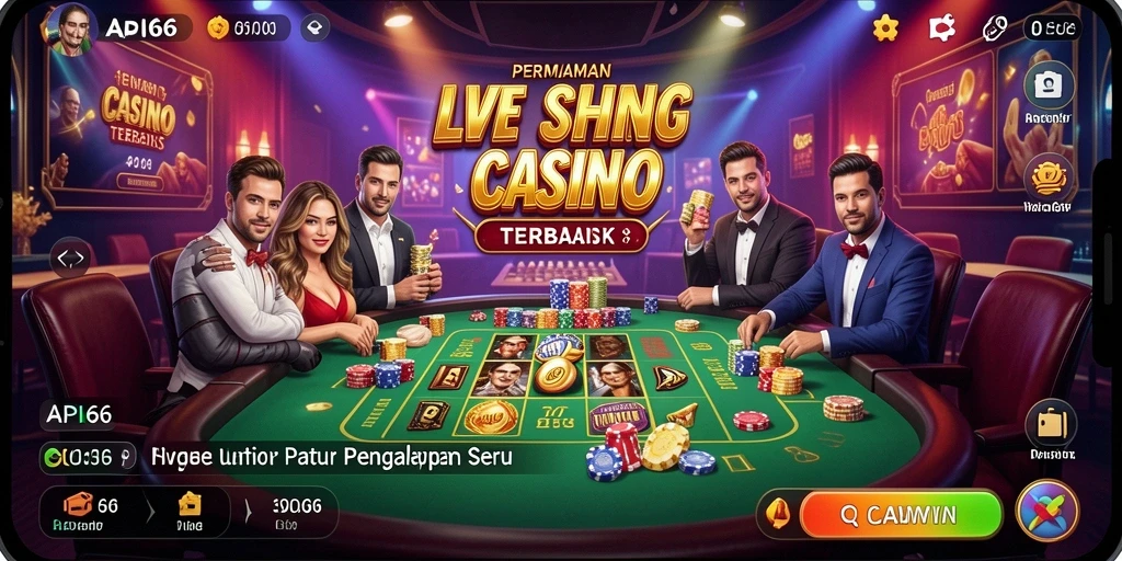 Tangkapan layar gameplay Live Casino API66 dengan dealer profesional.