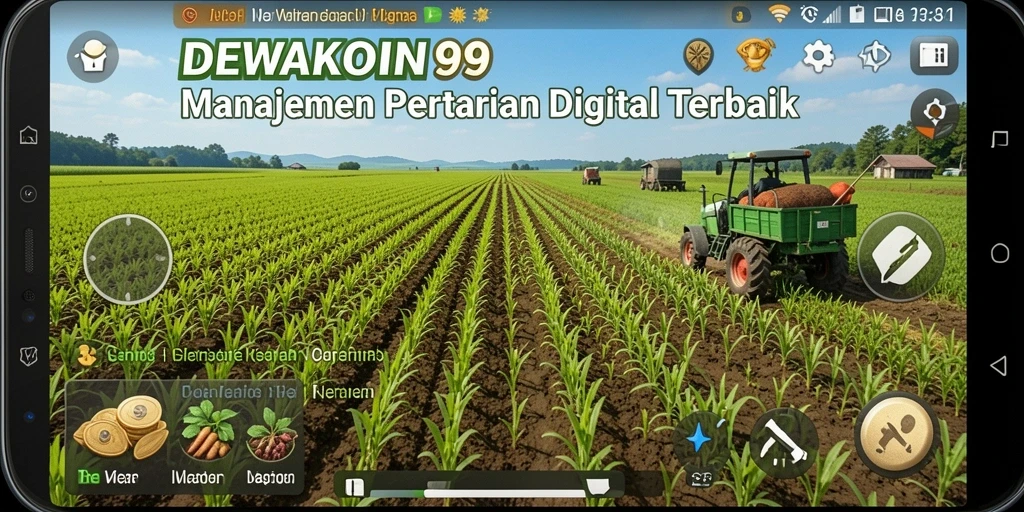 Tampilan gameplay DEWAKOIN99 yang menggambarkan pertanian yang inovatif dan menyenangkan.