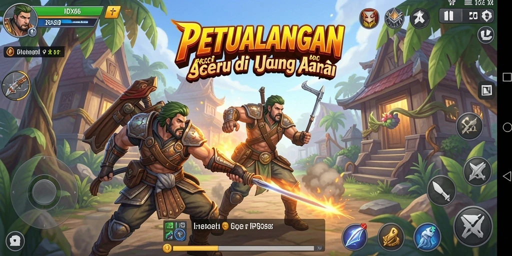 Tampilan gameplay mendebarkan di dunia ARPG IDX66.