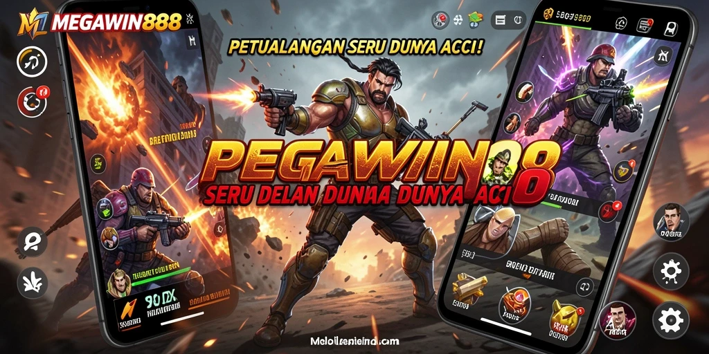 Screenshot gameplay MEGAWIN888 menunjukkan aksi seru yang mendebarkan.
