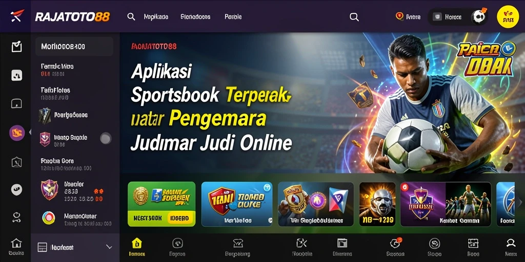 Tangkapan layar RAJATOTO88 menampilkan berbagai pilihan taruhan olahraga.