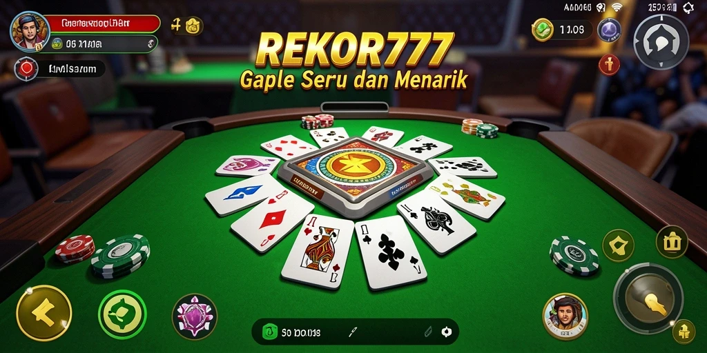 Screenshot gameplay Gaple yang seru di REKOR777.