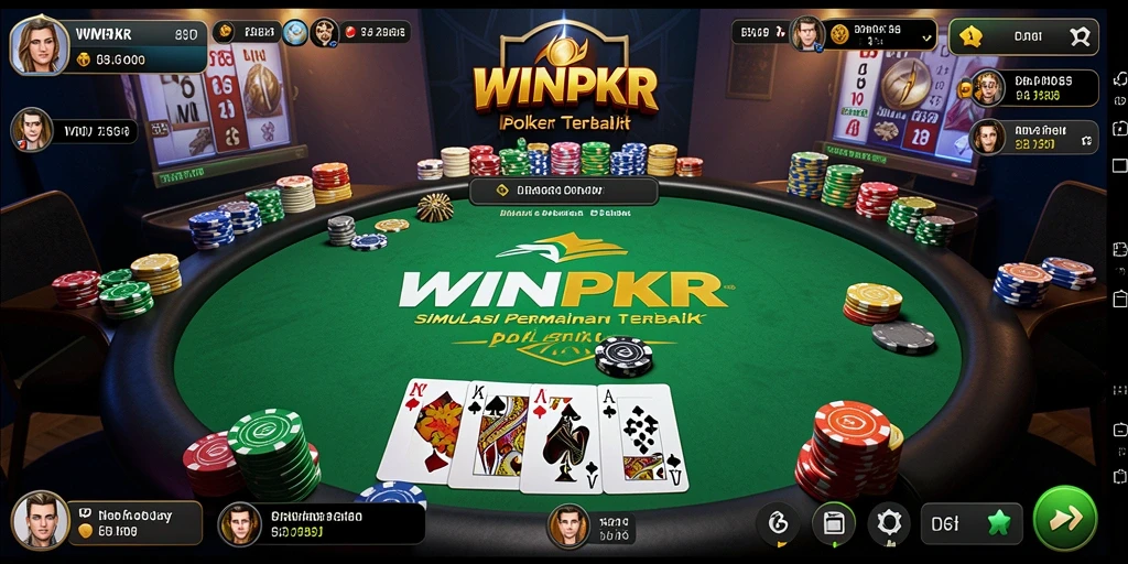 Tampilan menarik dari gameplay poker di WINPKR.